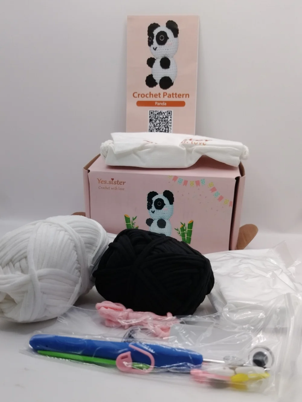 yes.sister! PANDA Amigurumi Crochet Kit DIY Hand-Knitting 6